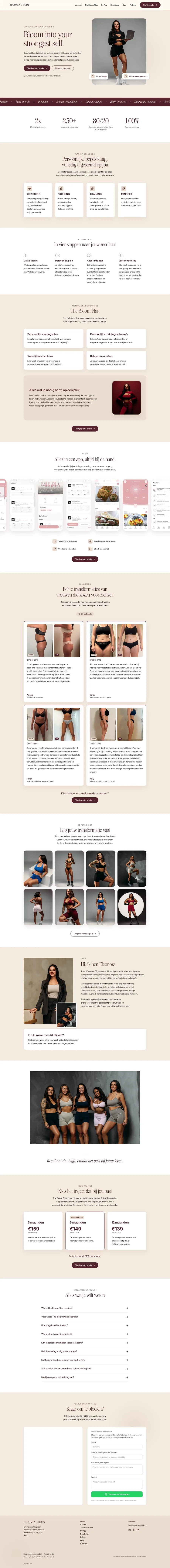 Website van Blooming Body